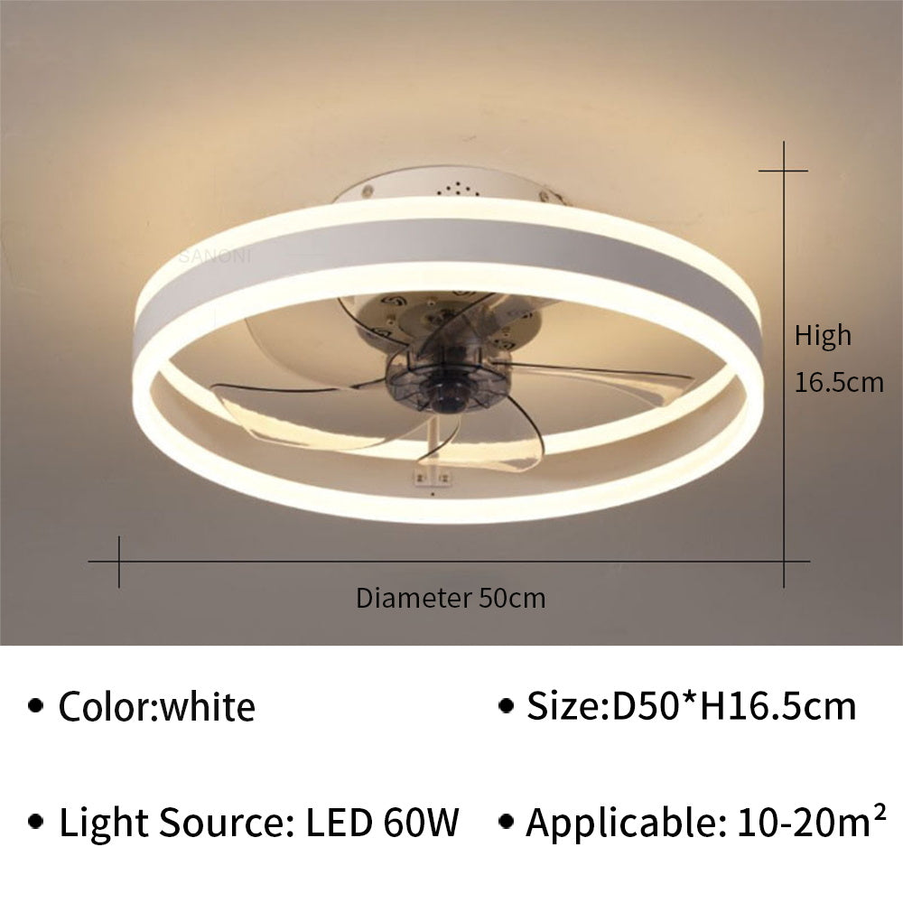 Moderný stropný ventilátor led lampa
