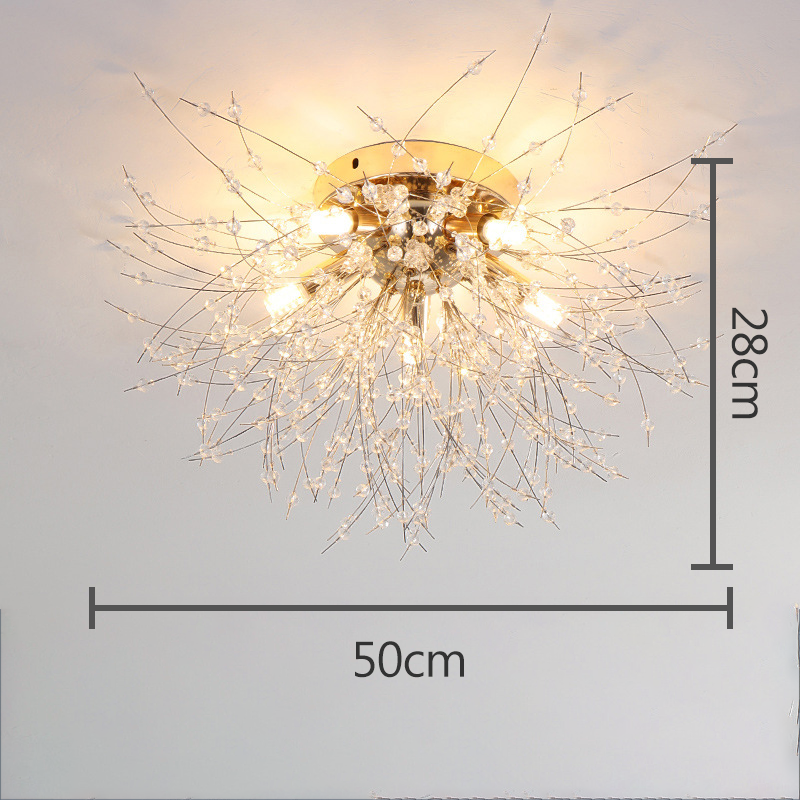 Krištáľové stropné svetlo Dandelion
