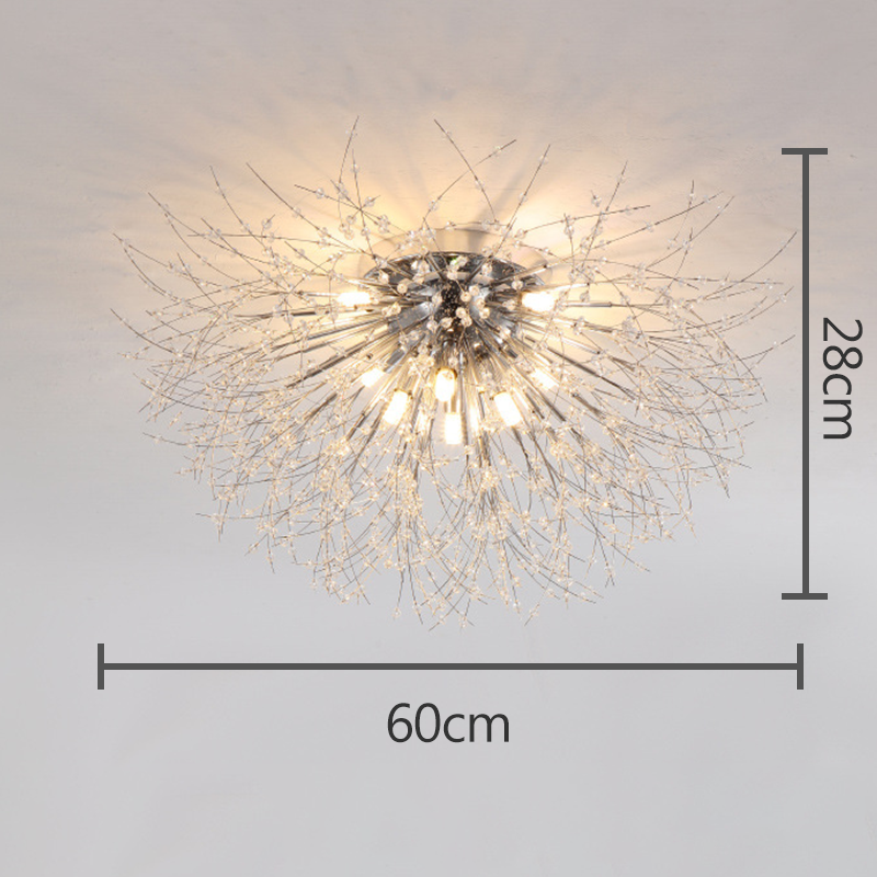 Krištáľové stropné svetlo Dandelion