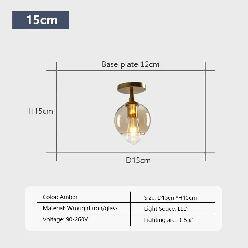Moderná sklenená závesná lampa