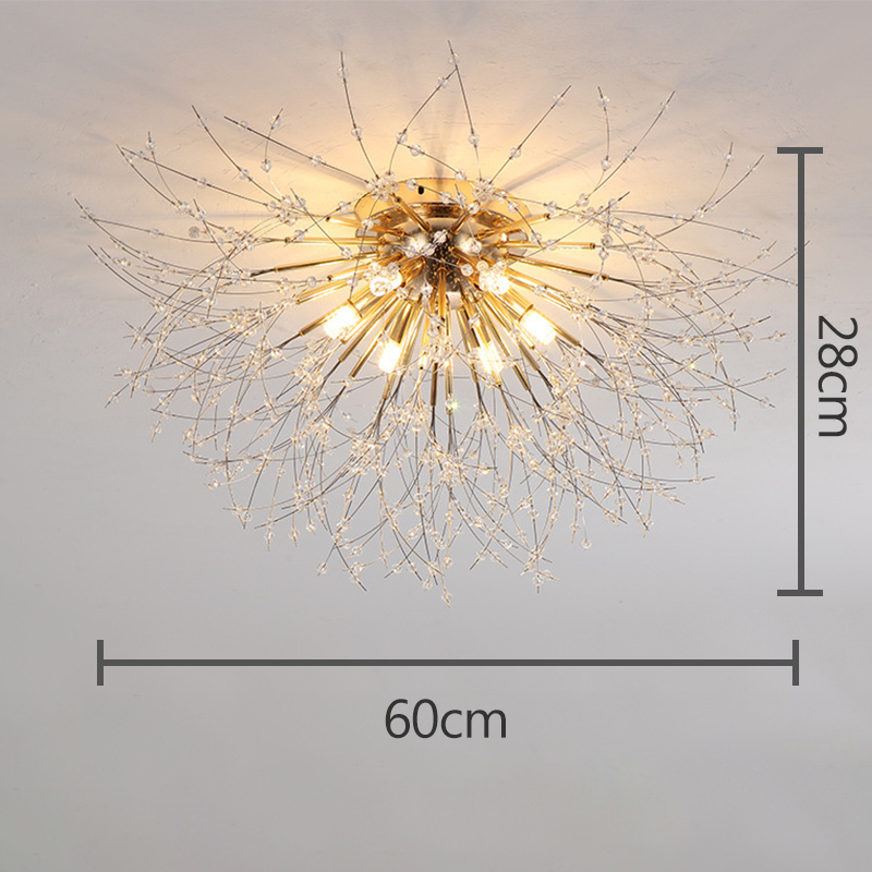 Krištáľové stropné svetlo Dandelion