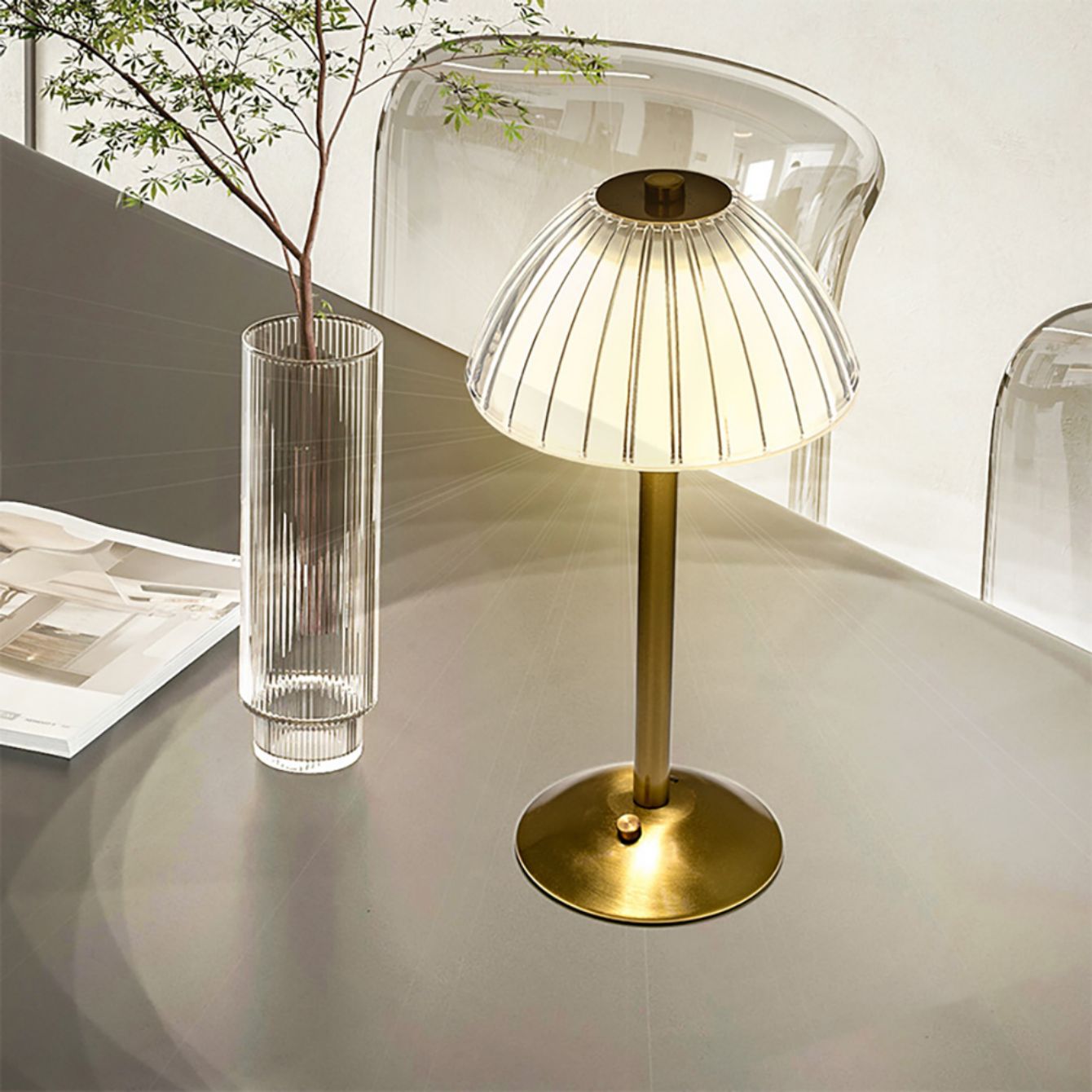 VintageCrystal | Retro stolová lampa