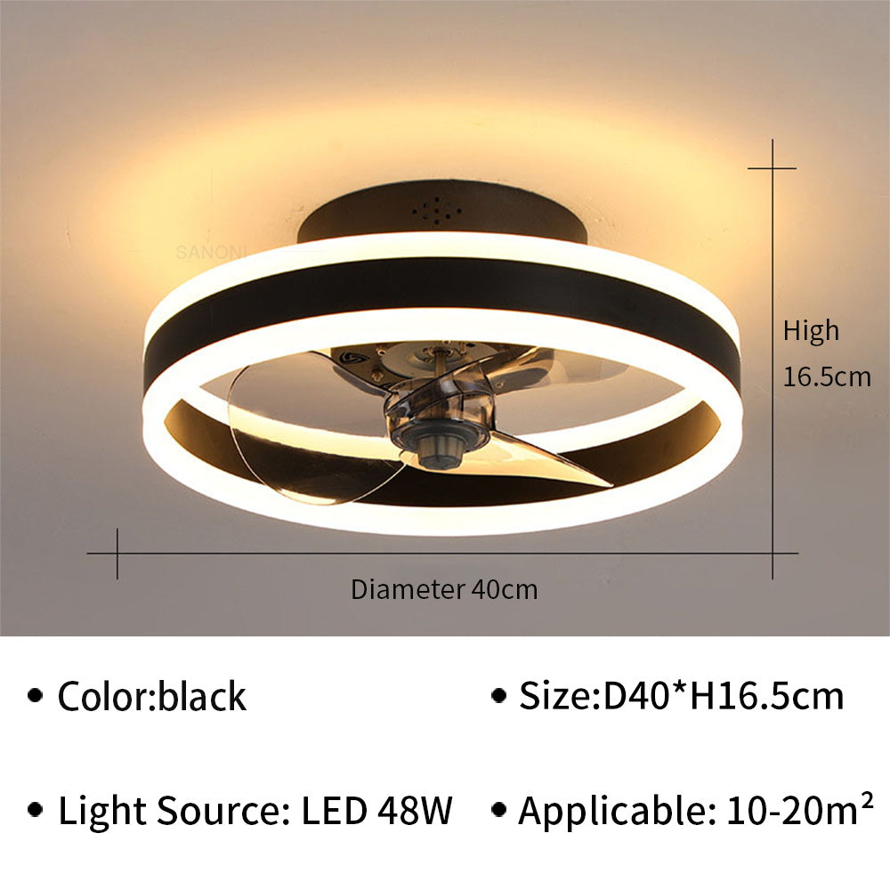 Moderný stropný ventilátor led lampa