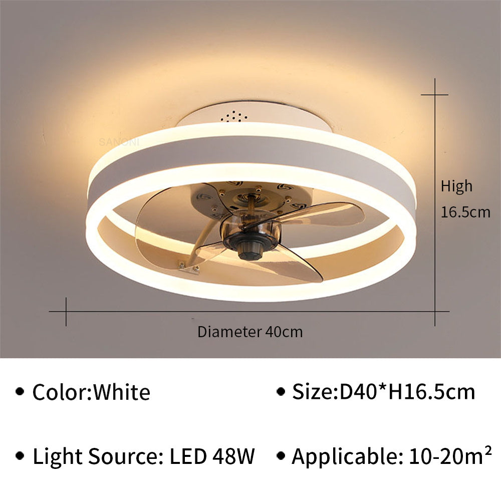 Moderný stropný ventilátor led lampa
