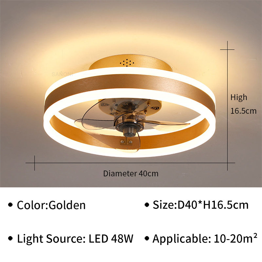 Moderný stropný ventilátor led lampa