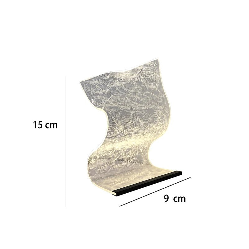 Elegantná akrylová - akrylová stolová lampa Led