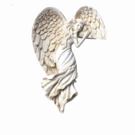 AngelGlow - Biely okrídlený anjelský dekor