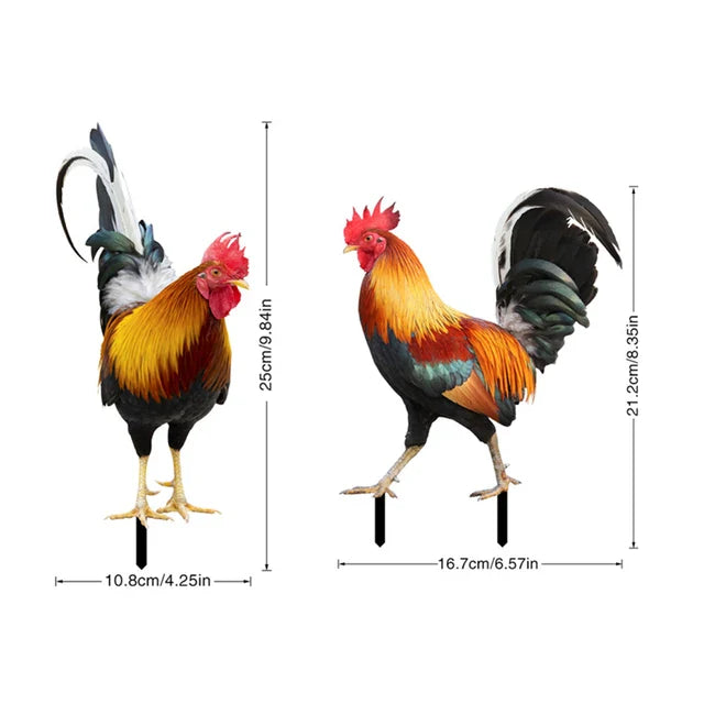RoosterRoyale - Trvalá záhradná dekorácia s kohútom