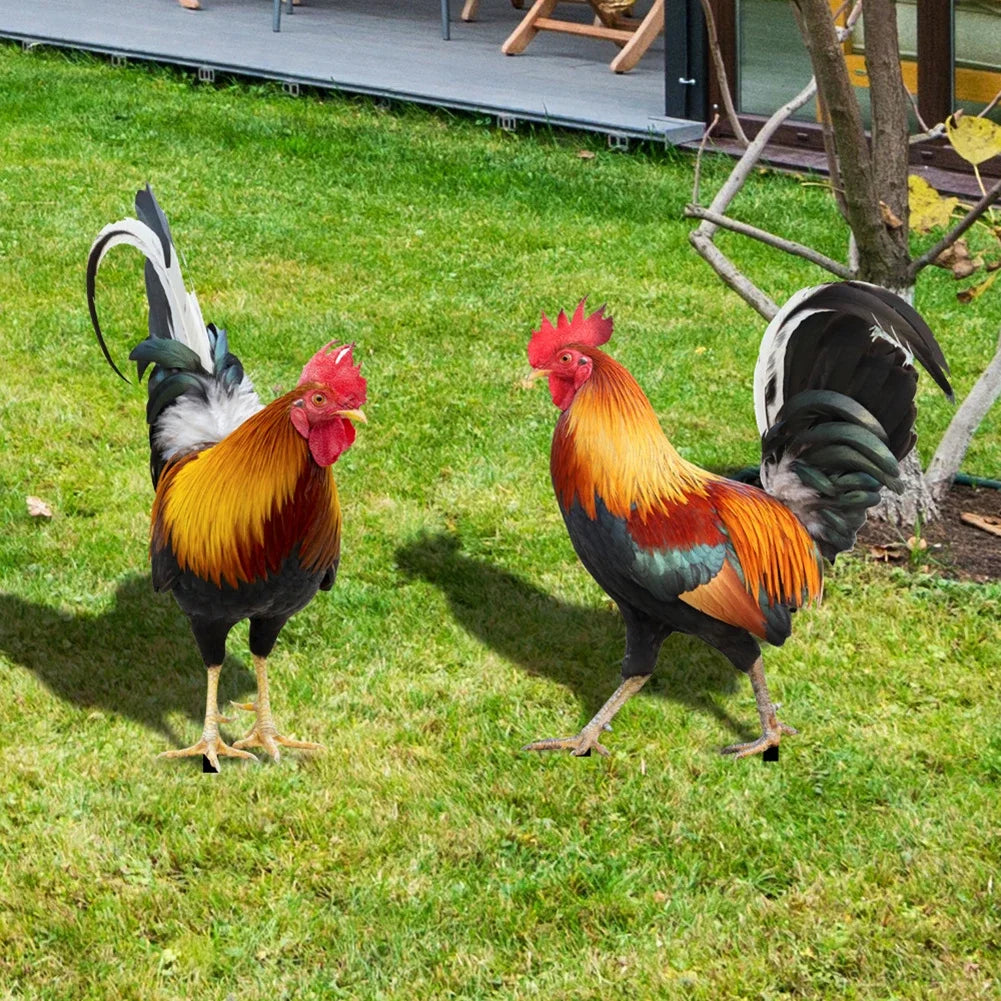 RoosterRoyale - Trvalá záhradná dekorácia s kohútom