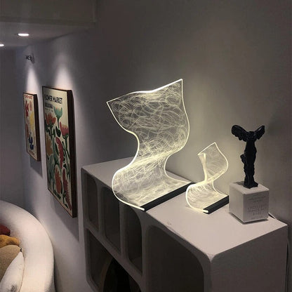 Elegantná akrylová - akrylová stolová lampa Led