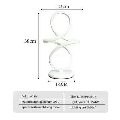 ElegantGlow - Stolná lampa Luxe Lines