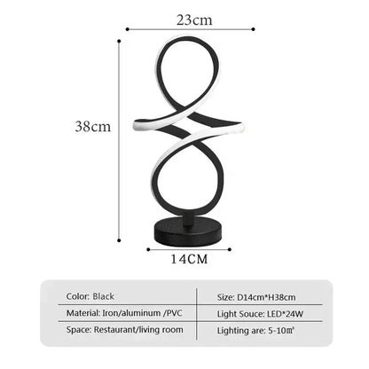 ElegantGlow - Stolná lampa Luxe Lines