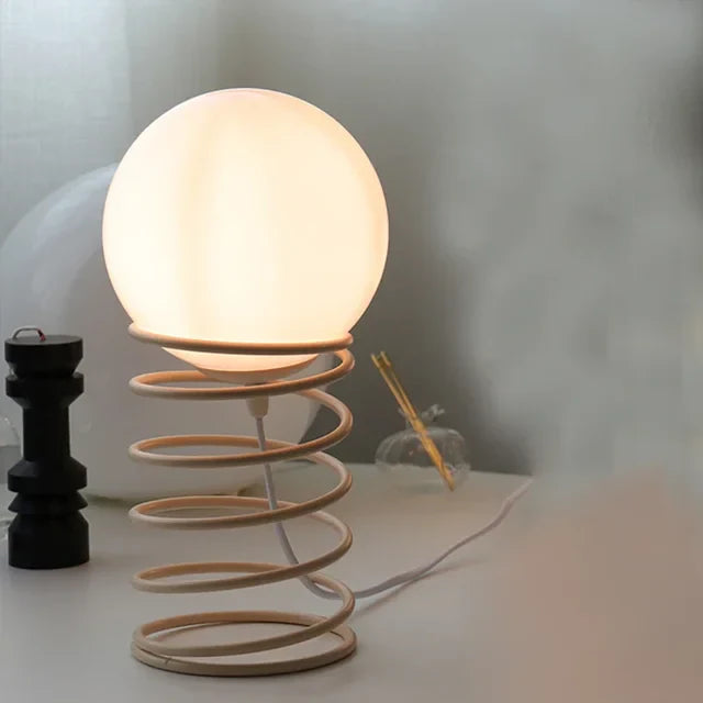 ArtisticStat - Stolová lampa z kovového skla s pierkami