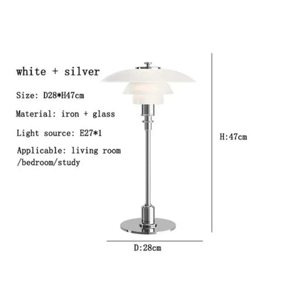 VintageRadiance - LED sklenená stolová lampa na čítanie