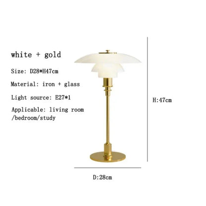 VintageRadiance - LED sklenená stolová lampa na čítanie