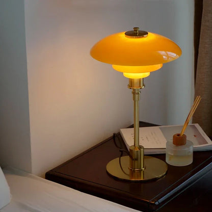 VintageRadiance - LED sklenená stolová lampa na čítanie