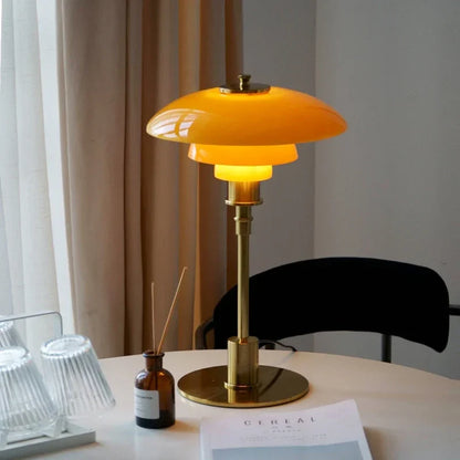 VintageRadiance - LED sklenená stolová lampa na čítanie
