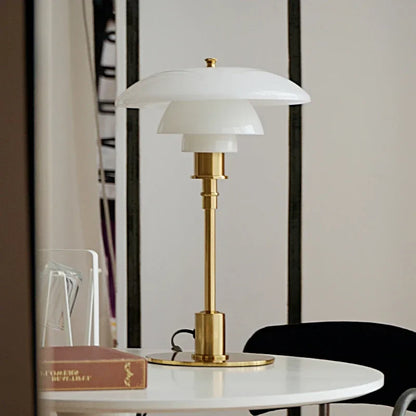 VintageRadiance - LED sklenená stolová lampa na čítanie