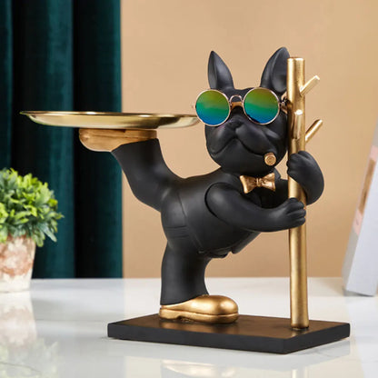 BarkBlend - Soška psa Dekoratívny kovový podnos