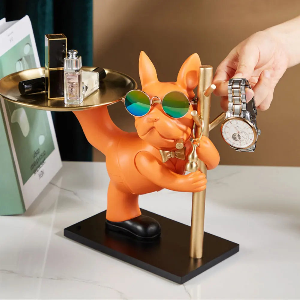 BarkBlend - Soška psa Dekoratívny kovový podnos