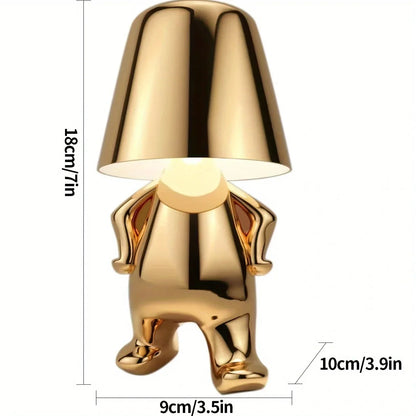 GoldenGrace - Stolná lampa so zlatou soškou