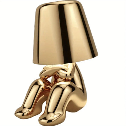 GoldenGrace - Stolná lampa so zlatou soškou