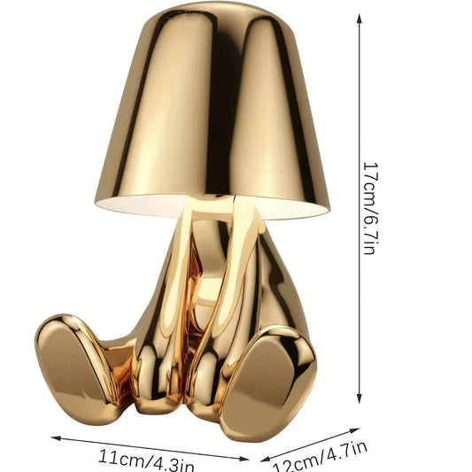 GoldenGrace - Stolná lampa so zlatou soškou