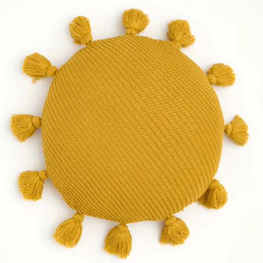 TasseledPlush | Mäkký okrúhly vankúš na sedenie