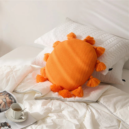 TasseledPlush | Mäkký okrúhly vankúš na sedenie