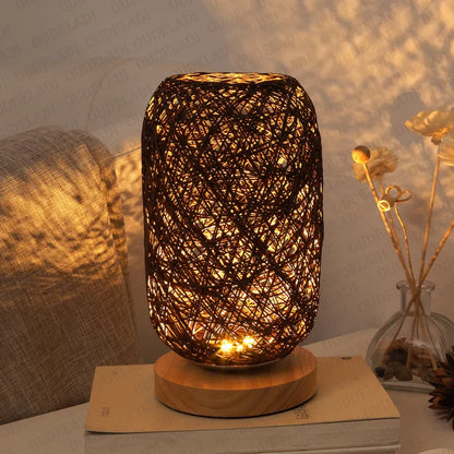 Woodland - Drevená stolová lampa Lano