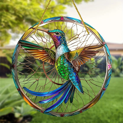 StainedRound - Závesný lapač kolibríkov