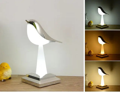 FeatherGlow - Vtáčia stolová lampa