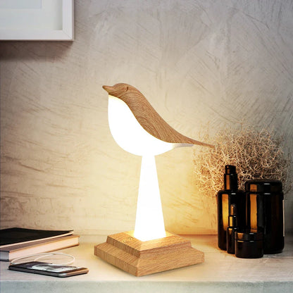 FeatherGlow - Vtáčia stolová lampa