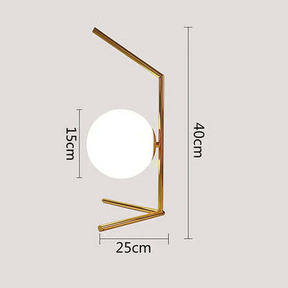 OrbGlow - Stolová lampa so sklenenou guľou