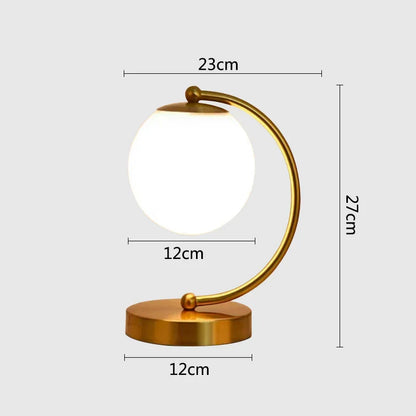 OrbGlow - Stolová lampa so sklenenou guľou