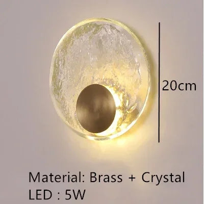 CrystalAura - Elegantný nástenný svietnik z krúžkového skla