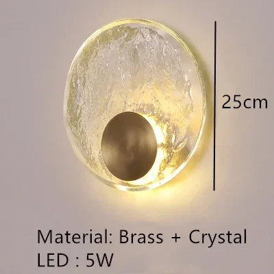 CrystalAura - Elegantný nástenný svietnik z krúžkového skla
