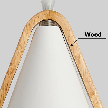 LuxeLuminaire - Moderná závesná lampa zo železa a dreva