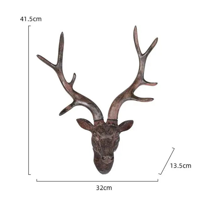 RusticReindeer - Nástenná dekorácia s hlavou jeleňa