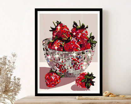 DiscoBerry | Disco Strawberry Umelecký nástenný plagát