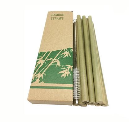 BambooCheers | Sada prírodných bambusových slamiek s ekologickou čistiacou kefkou
