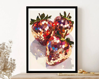 DiscoBerry | Disco Strawberry Umelecký nástenný plagát