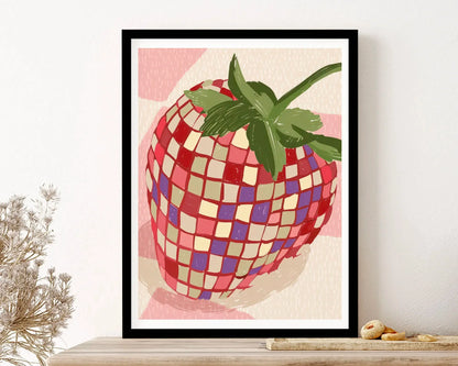DiscoBerry | Disco Strawberry Umelecký nástenný plagát