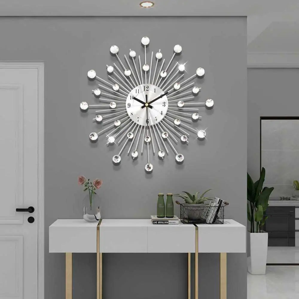 SparkleShine - Nástenné hodiny s krištáľovými šperkami