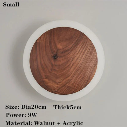 SolidWood - Orechová lampa Aura