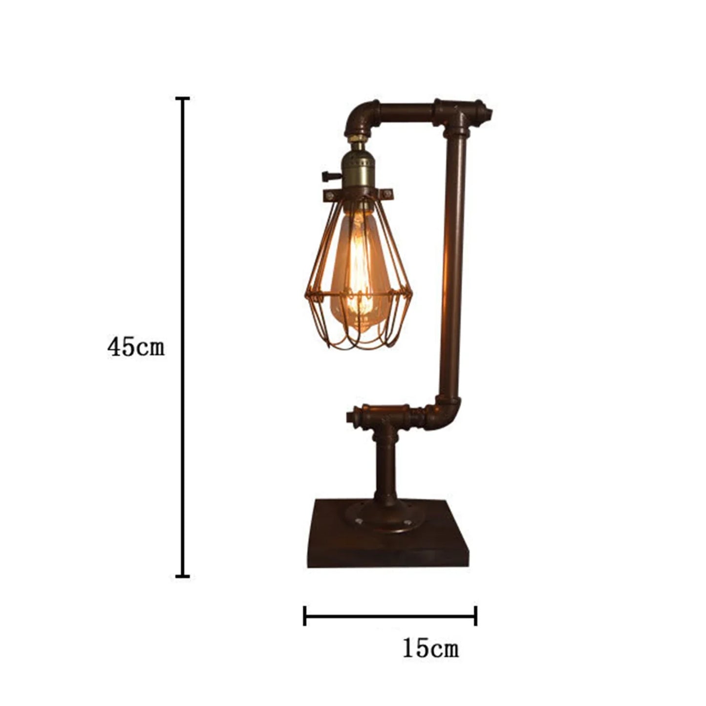 VintageEssence - Vintage kovová stolová lampa