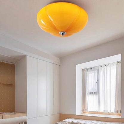 RetroGlaze - Sklenená lampa s odleskom tekvice