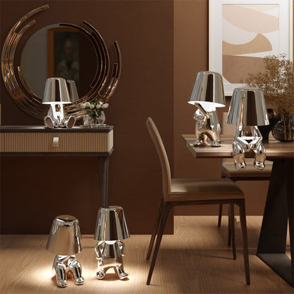 RegalGlow | Stolná lampa Golden man