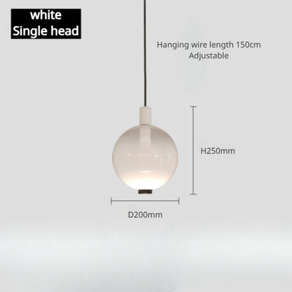 Minimalistická lampa z farebného skla Led