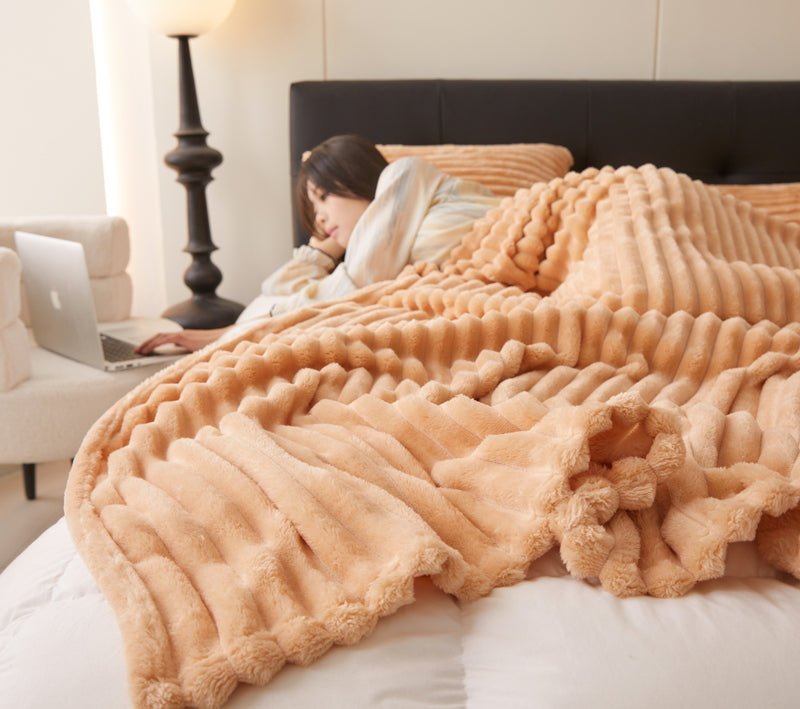 CuddleWave | Silná koralová fleecová deka